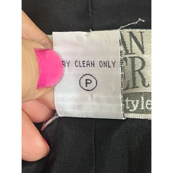 Nolan Miller Silk Floral Jacket M Black Boho Western Granny Vtg 80s Chic Artsy - Picture 11 of 13